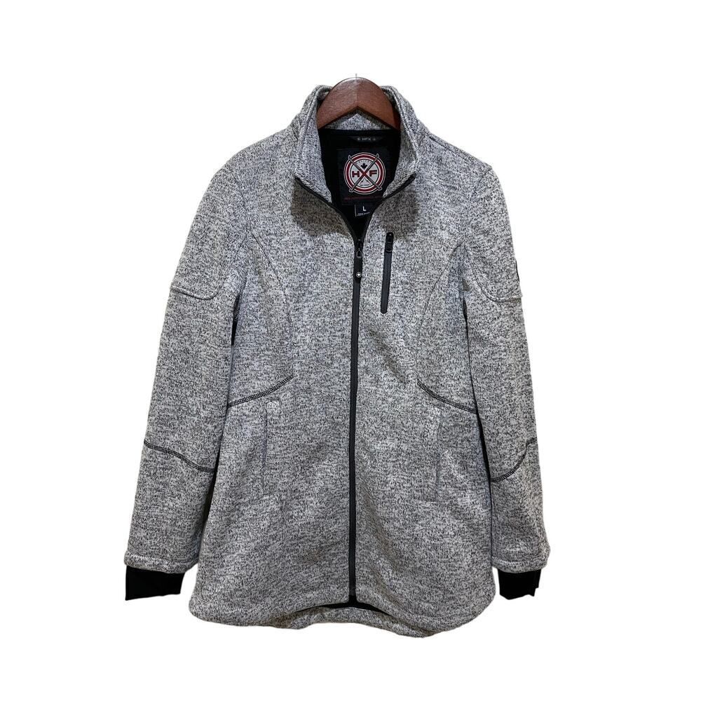 Halifax HFX High Performance Luna Knit Jacket in Heather Gray Women's Size L